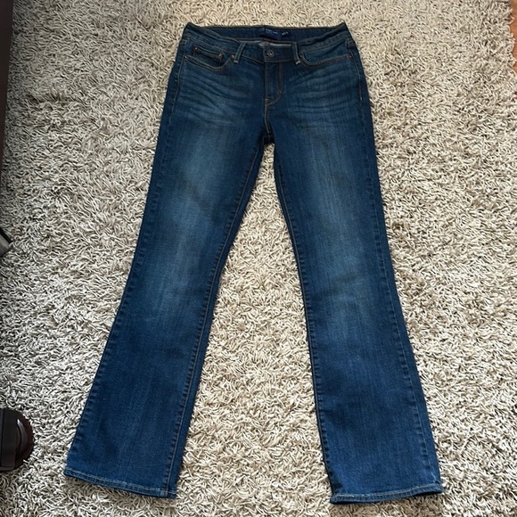Levi's VTG Slight Curve Dark Blue Boot Cut Jeans Classic Style Sz 27/4 - Picture 2 of 11